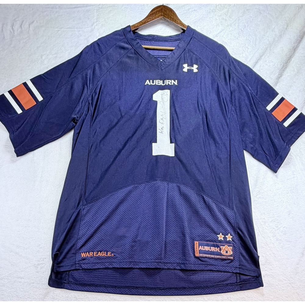 Under Armour Auburn Tigers #1 Football Jersey M Loose Autographed Signed Mystery